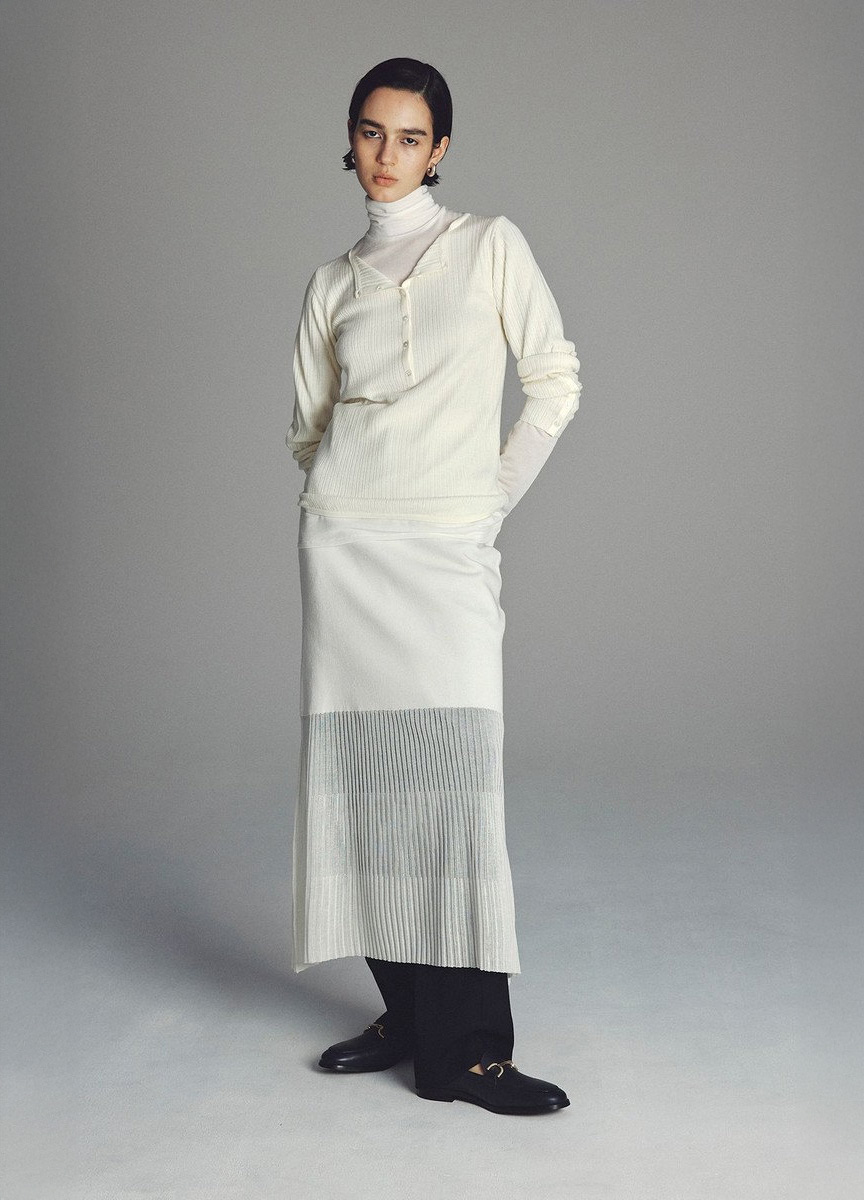 喀什米爾混紡高領上衣 